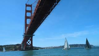 San Francisco sailing Under the Golden Gate bridge April 2024 - HD no music 🎶