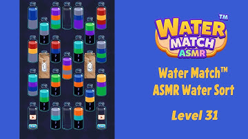 Water Match™ - ASMR Water Sort Level 31 Walkthrough | Gameplay Solution