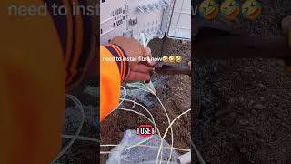 internet is life! need to install fibre now🤣 #fibreoptics #internet #underground #fypage #fyp