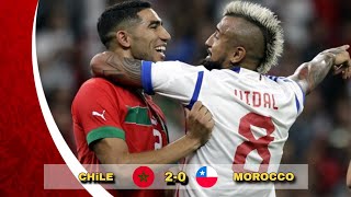 المغرب  الشيلي 20 مباراة ودية 2022 نارية  جنون المعلق عادل المسعودي جودة عالية 1080p