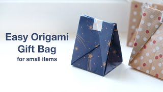 Simple and easy Origami gift bag for small present (Traditional)