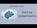 Русский язык. Тест на грамотность. Разбуди мозг! Видеоурок