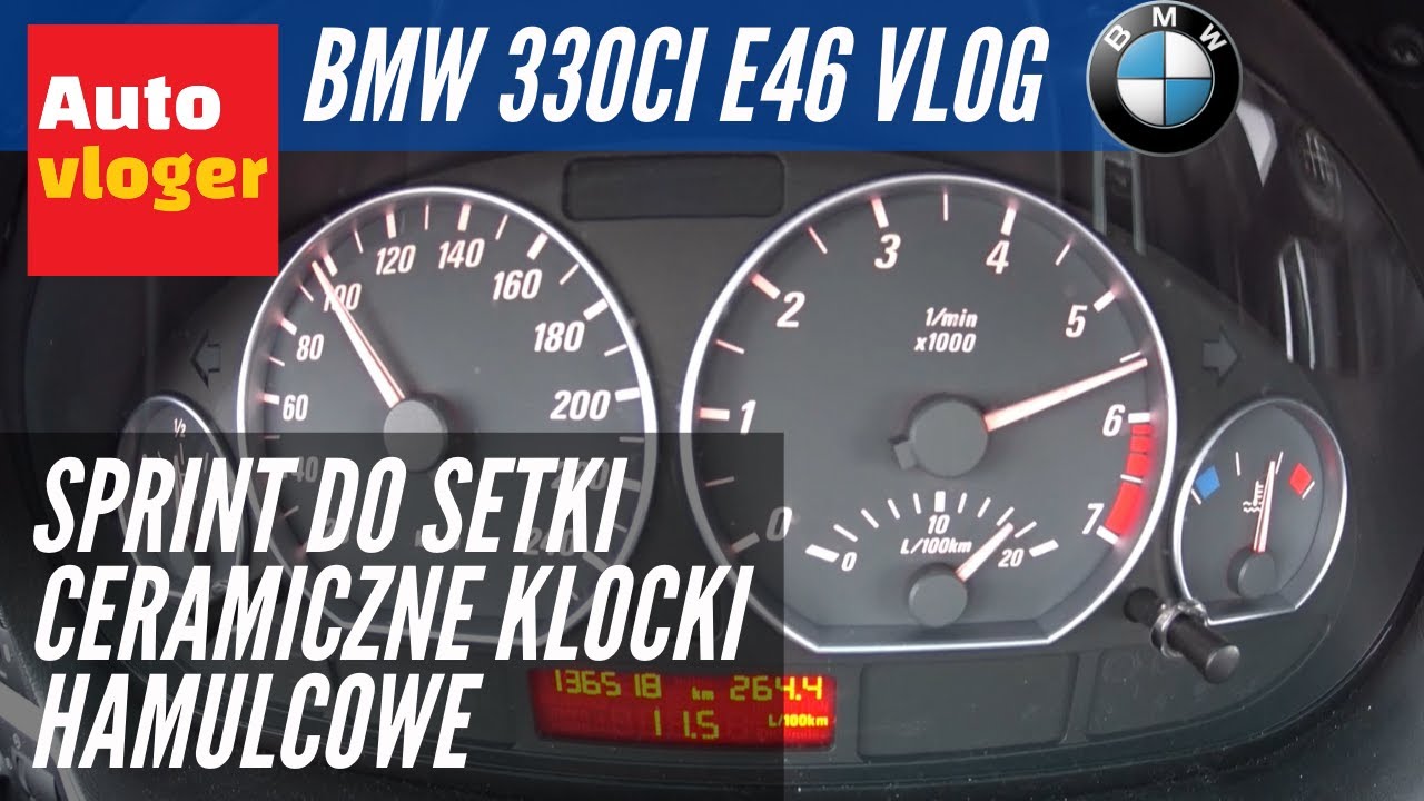 BMW 330Ci E46 sprint do setki, ceramiczne hamulce YouTube