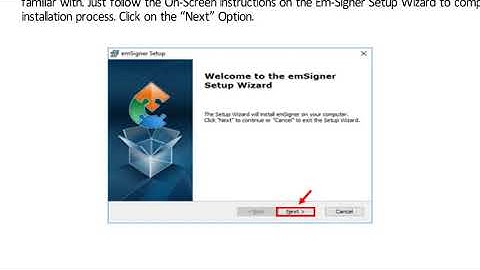 Installation of EM Signer