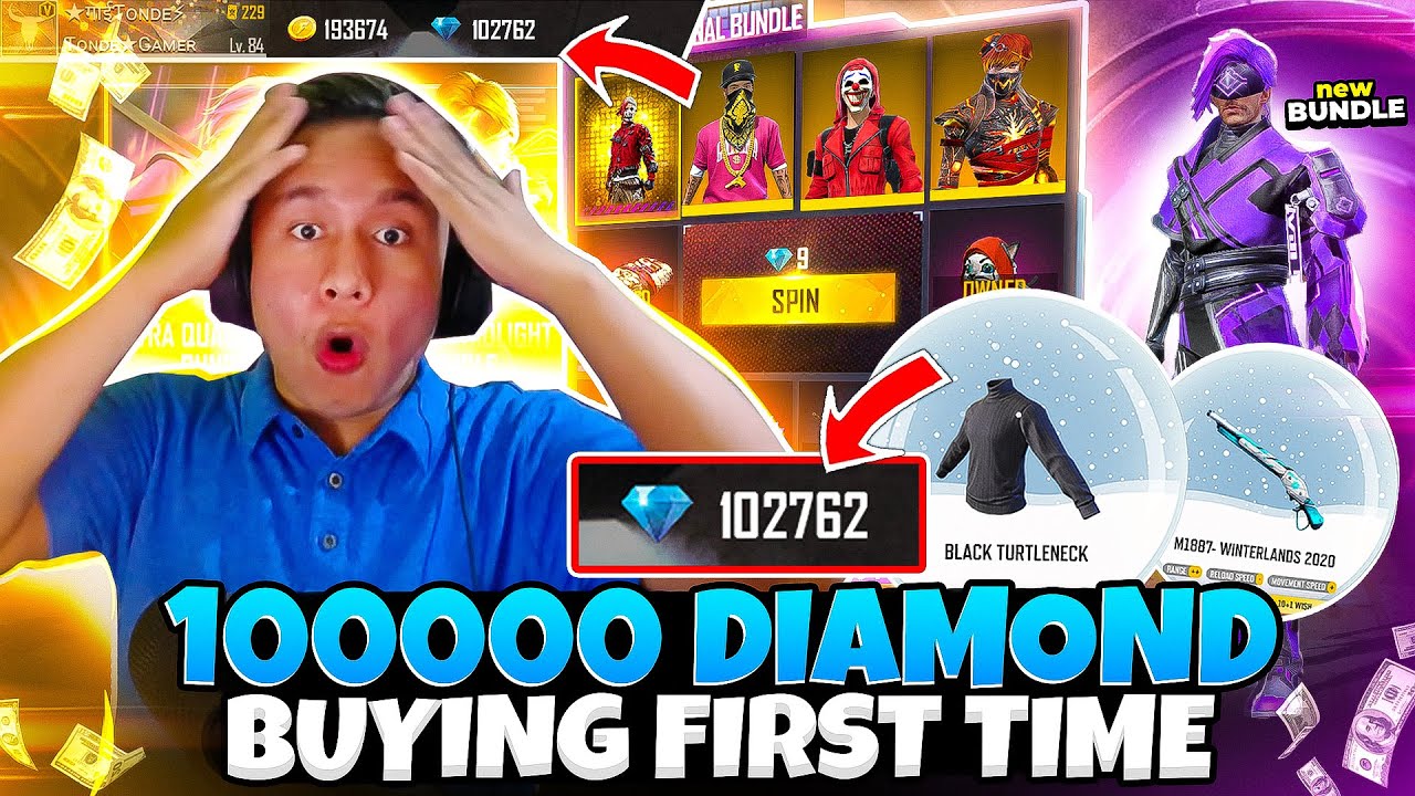 Buying 100000 Diamonds in my Free Fire ID For the First Time 😲 Tonde Gamer - Garena Free Fire