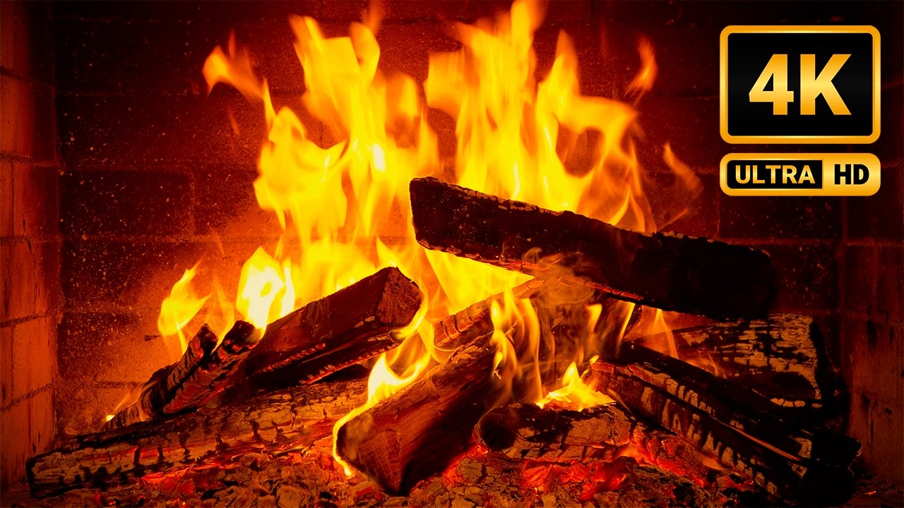 Warm Jazz Music Fireplace 🔥 Relaxing Fire Sounds mixed with Piano Playlist  (12 Hours)