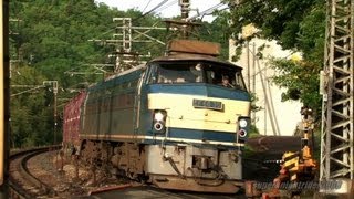 JR貨物 EF66 36号機+コキ20B+後補機EF210-301号機 貨物列車2074レ 瀬野→八本松 2013.5