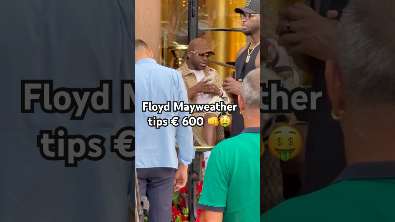 Floyd Mayweather tips € 600 in Monaco👊💰