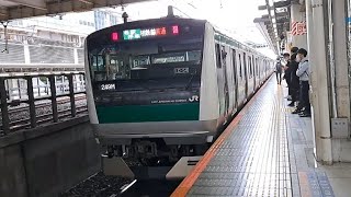 JR東日本埼京線E233系ハエ124編成各駅停車海老名駅行き大崎駅発車(2023/6/15)