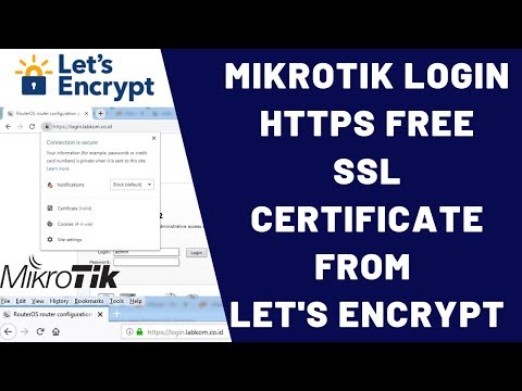 Make Mikrotik Login https SSL Certificate from Lets Encrypt Subdomain