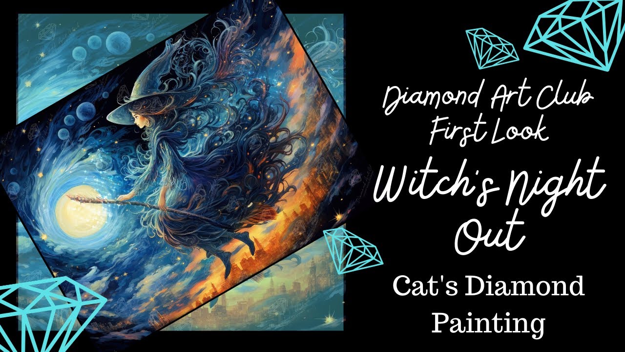 ダイヤモンドアートクラブ Witch's Night Out Diamond Art Club First Look/Sneak Peek | Witch's Night Out - YouTube