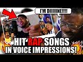 Hit Rap Songs in Voice Impressions! | SICKO MODE, Mo Bamba, Bleed it + MORE! (REACTION!)