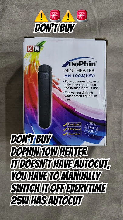 Do not Buy Dophin AH 1002 10w heater, it doesn't have autocut. #dophin #aquarium #aquariumheater