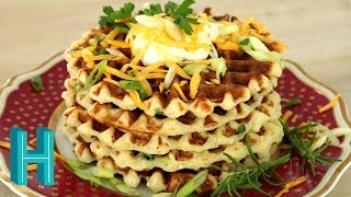 Mashed Potato Waffles! Hilah Cooking