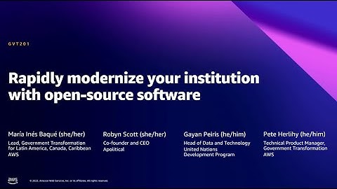 AWS Summit DC 2022 - Rapidly modernize your institution with open-source software