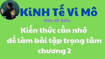 Kinh Tế Vi Mô chương 2:  Kiến thức cần nhớ để làm bài tập trọng tâm (Siêu dễ hiểu) ♥️ Quang Trung TV
