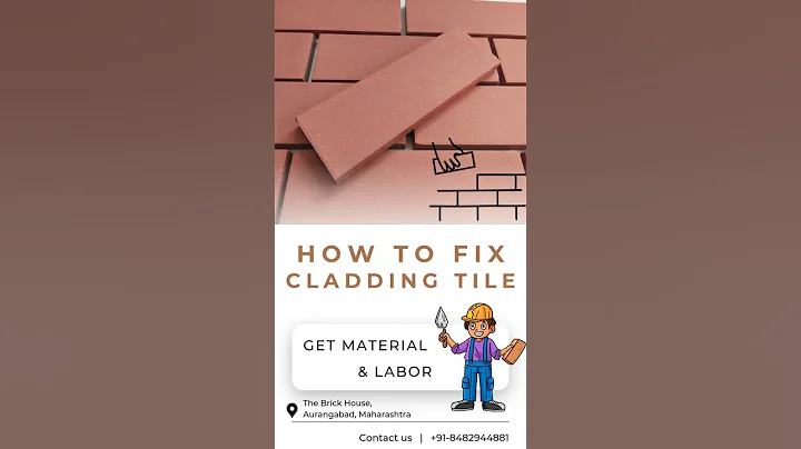 How to Fix Clay Cladding Tiles on wall?  #bricks#construction #terracottaclay #claddinginstallation
