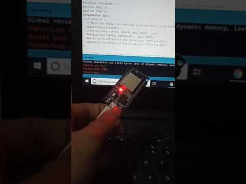 ESP32 Upload - Press BOOT button continuously when you see "Connecting" until upload continues