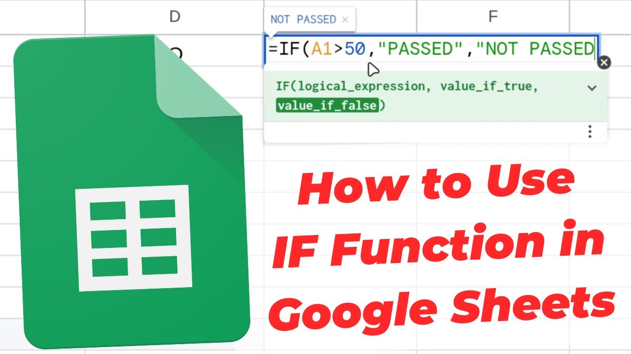 How to Use IF Function in Google Sheets (Beginners Guide) - YouTube