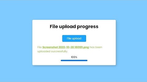 How to create File Upload with Progress bar using | HTML CSS & JavaScript