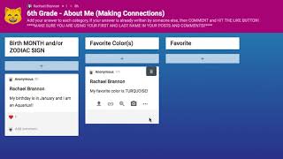 Padlet Demo 6th Grade