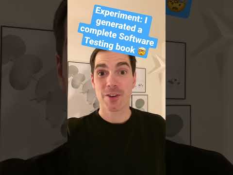 Experiment: I generated a  #softwaretesting book with #openai. https://youtu.be/JoxWyOq-kbA