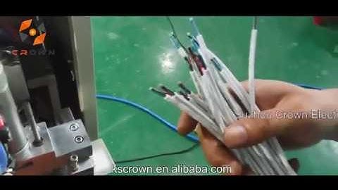 Full automatic 4 core sheathed cable stripping twisting  tinning machine