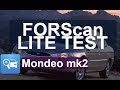 Мини-обзор Forscan lite тест на mondeo mk2 elm327