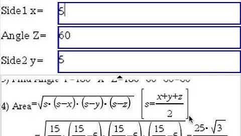 TRIANGLE SOLVER - Step by Step - using the Ti-Nspire CX