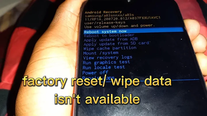 how to fix wipe data/factory reset option not available on Samsung