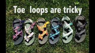 adjusting chacos with toe strap