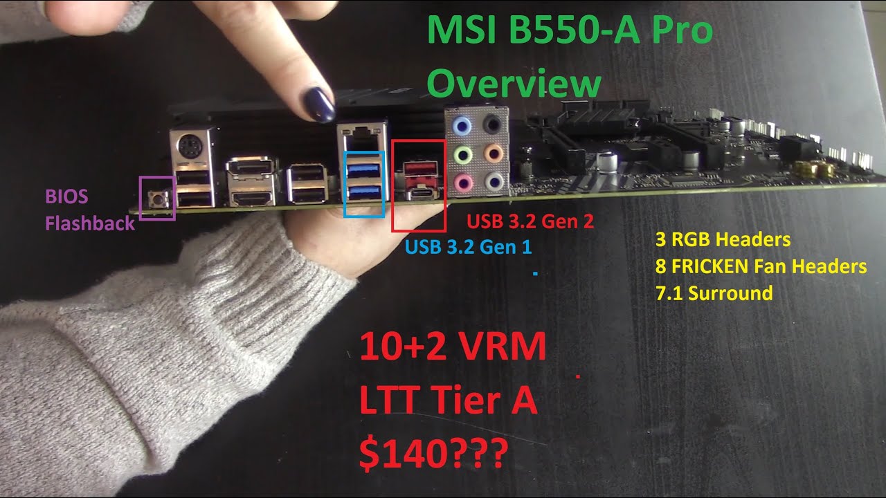 MSI B550-A Pro Overview, LTT Tier 1 Motherboard for $140! - YouTube