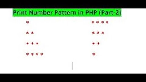 Star Pattern using Php