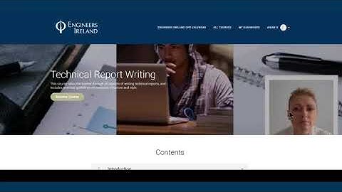 Technical Report Writing | Engineers Ireland eLearning Preview