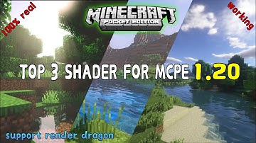 Top 3 shaders for mcpe 1.19 and 1.20 || Ultra realistic shader || render dragon shader||