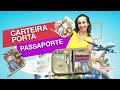 CARTEIRA PORTA PASSAPORTE EM TECIDO I Dica de como aplicar viés de lurex, cabe até celular  - DIY