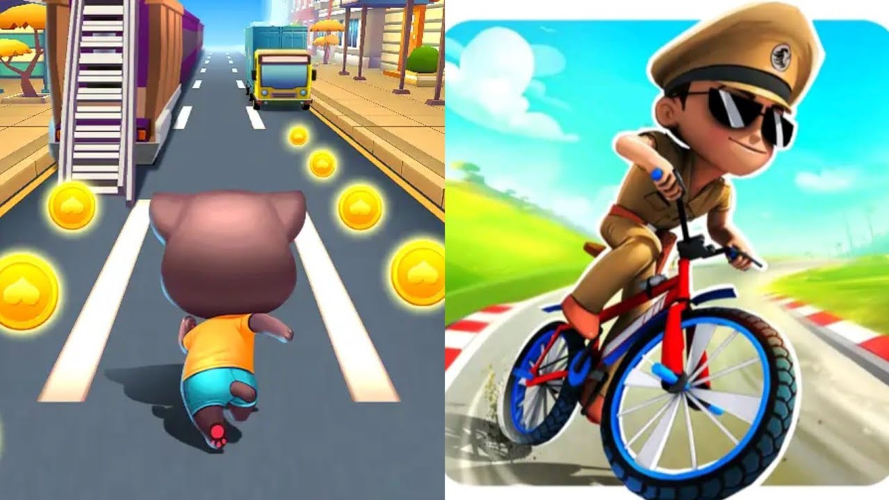 Cat Runner VS Little Singham Cycle Race Game 2026 Gameplay Android,iOS