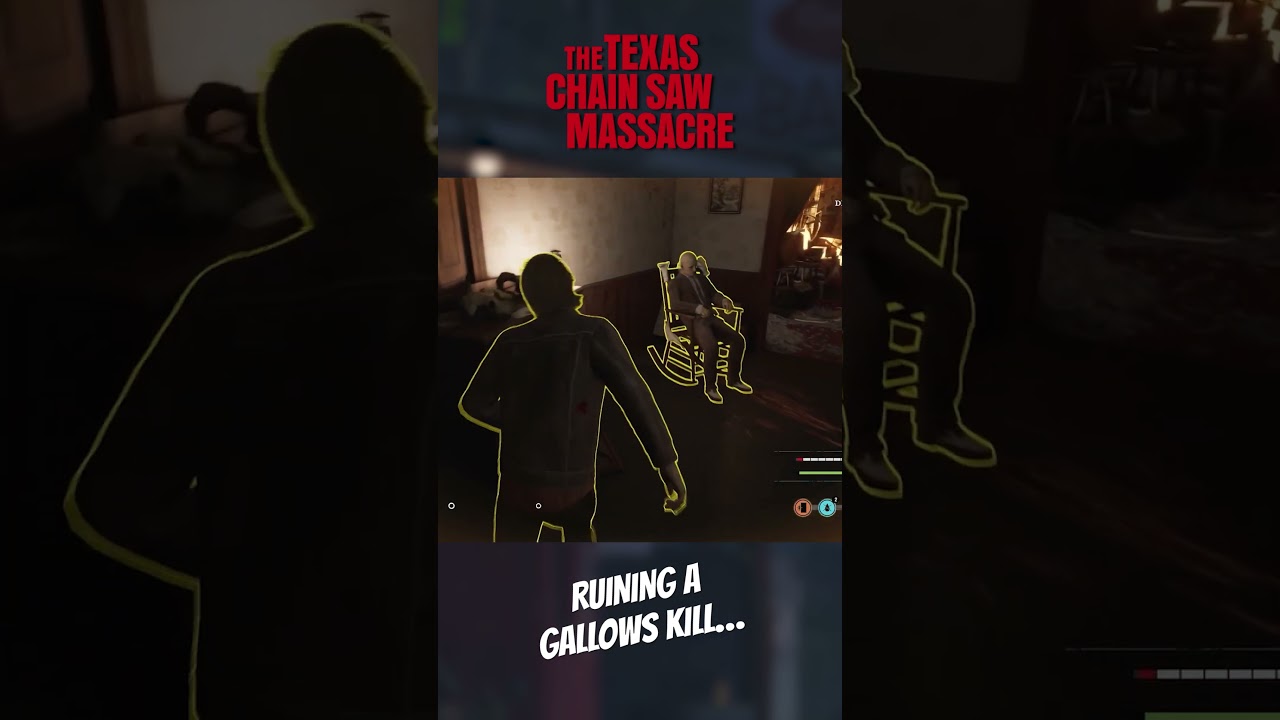 Ruining a Gallows kill… #leatherface #tcmgame #tcm #scary