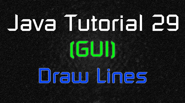 Java Tutorial 29 (GUI) - Draw Lines