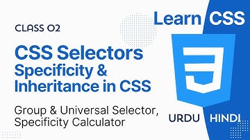 Types of CSS Selectors | CSS-Specificity & Inheritance | Class 02 Urdu / Hindi