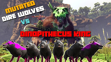 Can My Mutated DIRE WOLVES Defeat The Dinopithecus King? ARK: Lost Island