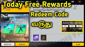 Today Redeem code Free Rewards in free fire | Lab Giant Bundle Redeem code