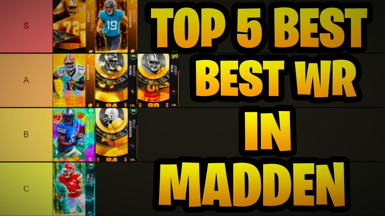 The TOP 5 BEST WIDE RECEIVER CARDS IN MADDEN 22 ULTIMATE TEAM!!! Win