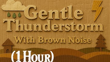Gentle Thunderstorm — 1 Hour | Heavy Rain, Soft Thunder & Brown Noise for Sleep & Focus #blackscreen