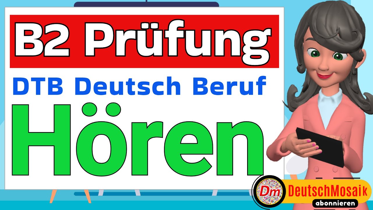 Prüfungstraining Deutsch-test Für Den Beruf B2 B2 Hören mit Lösungen | Übung Deutsch für den Beruf | Teil 1–4 - YouTube