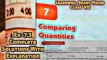 Learnwell smart Maths Class 7 Unit 7 Ex 7.3 Solutions | Class 7 learnwell maths Ex 7.3 Solutions Pdf