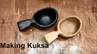 Изготовление куксы из сырого клёна. Процесс изготовления куксы. Making kuksa