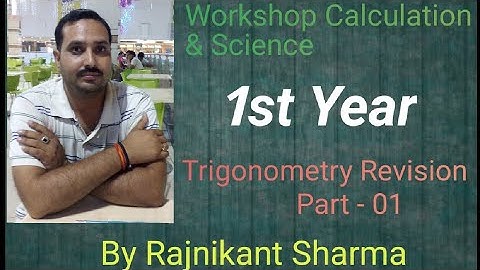 Workshop Calculations & Science | Topic- Trigonometry Part-01 | 1st Year | By Rajnikant Sharma