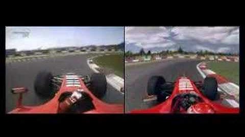 rFactor(CTDP F1 Mod) Vs Real F1 - Nürburgring Circuit