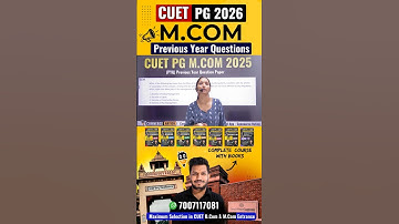 CUET PG M.Com 2026 | Previous Year Question Paper join batch #cuetpg2026 #cuetpgmcom2026 #mcom